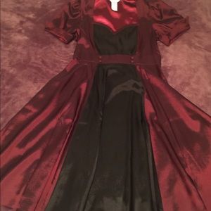 ChicStar Vintage maroon and Black Dress! XL